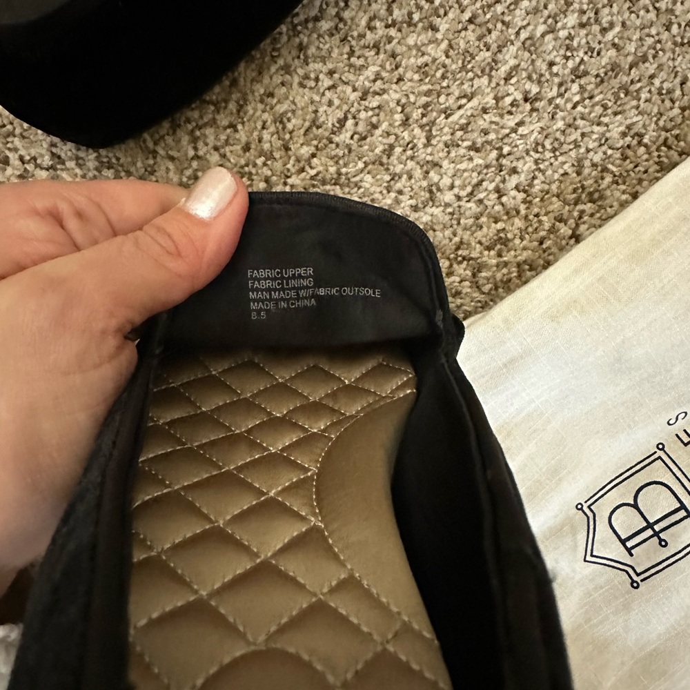 Birdies Velvet Black Loafers 8.5 - Picture 3 of 5